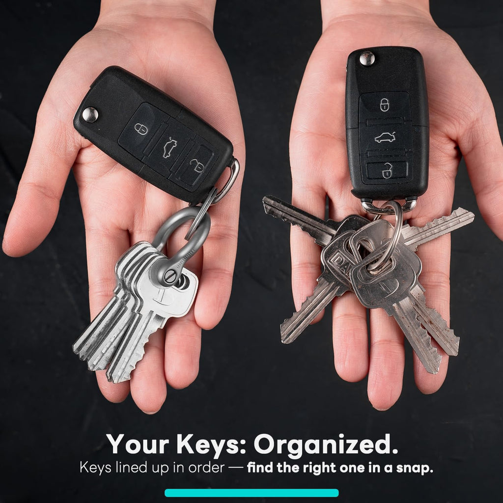 Titanium Key Organizer, Small D Ring Keychain