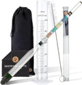 Hydrometer & Plastic Test Jar - for Home Brew Beer, Wine, Mead and Kombucha - Deluxe Triple Scale Set, Hardcase and