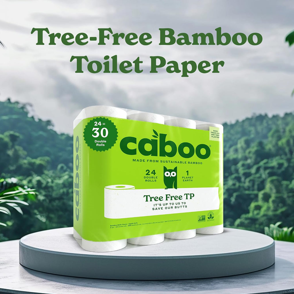 Tree Free Toilet Paper, PFAS Free, Septic Safe, 24 Rolls