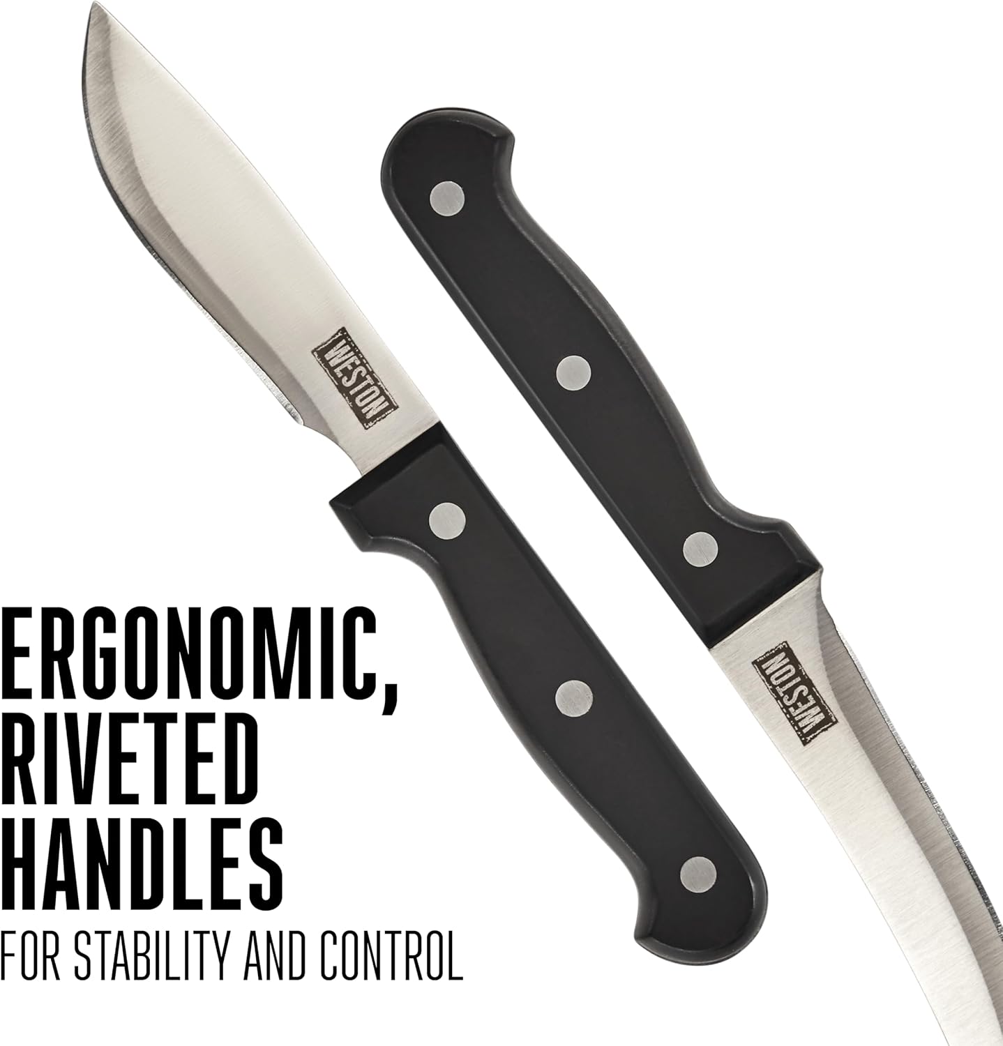 10-Piece Game Processing Knife Kit, 8" Butcher, 6" Cleaver, 5.3" Fillet, and 4.2" Skinning Knives, Adjustable 12.25"