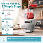 Commercial Slushie Machine, 15L Single Tank Frozen Drink Maker