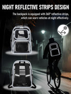 Clear Backpack Heavy Duty 17" Large PVC Bookbag with Reflective