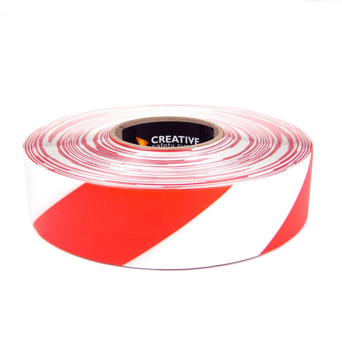Industrial Hazard Floor Marking Tape (Red/White, 2in x 100ft)