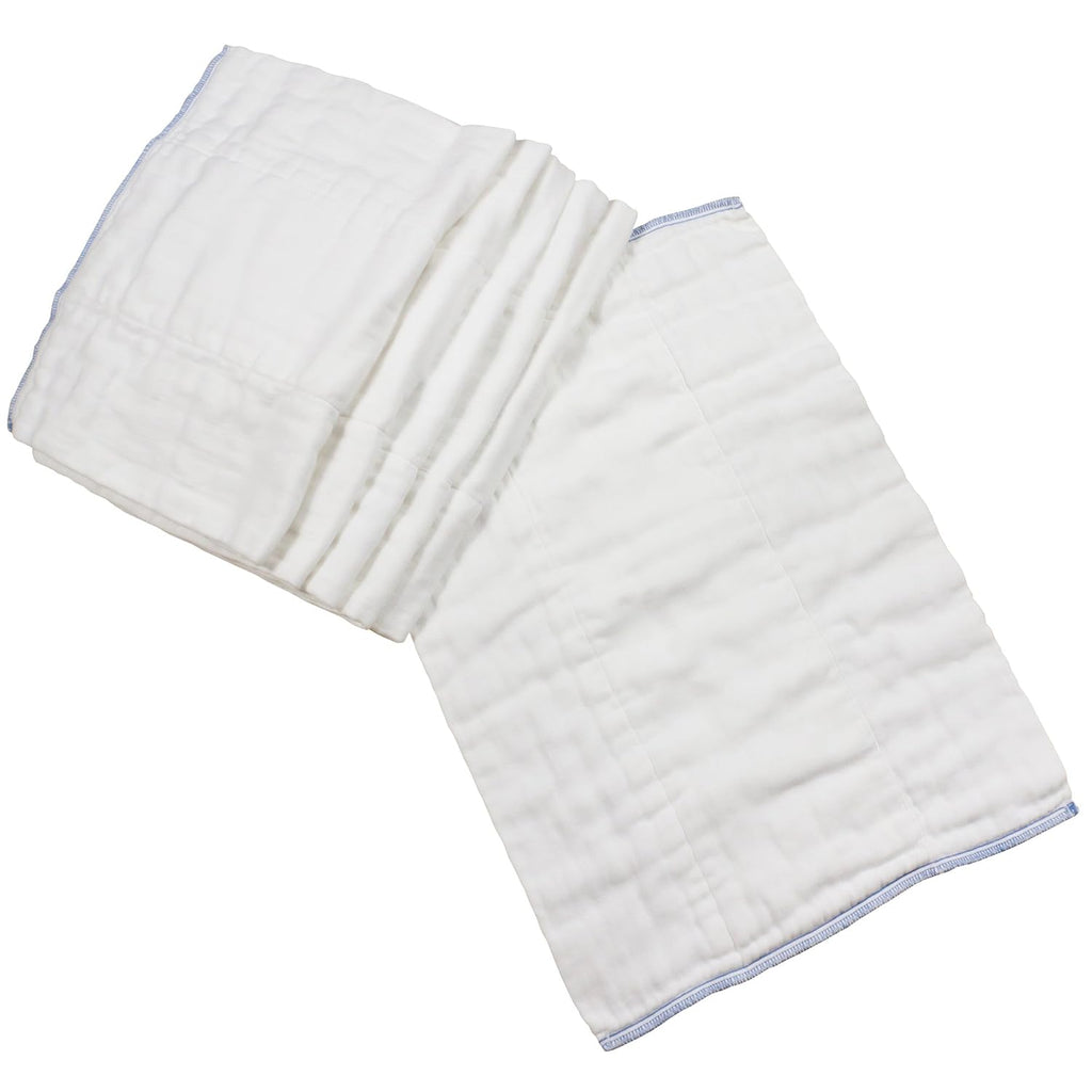 Prefolds Bleached Cloth Baby Diapers, Size 2 (15-30 lbs), Soft, Absorbent and Durable 100% Natural Cotton, Our Top