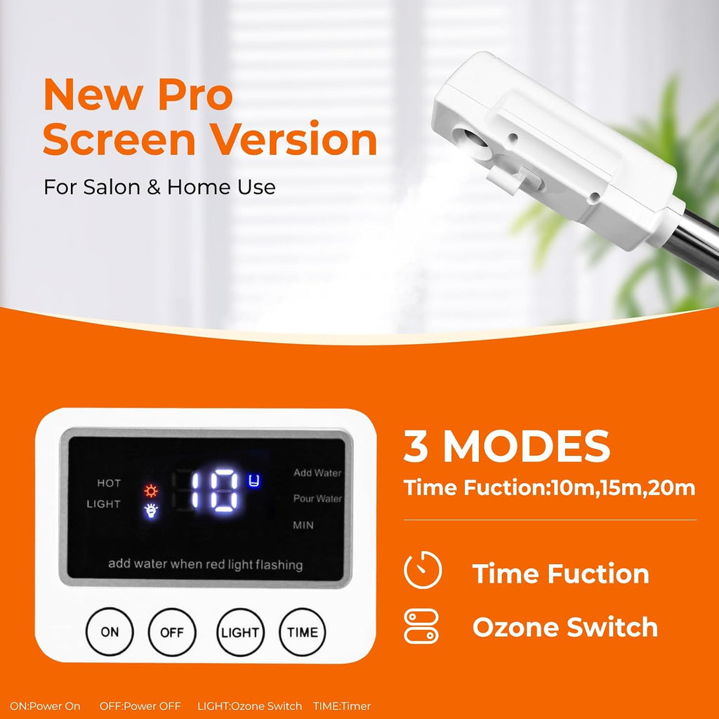 Professional Facial Steamer for Estheticians, Hot Mist & Timer Function, Vaporizador Facial Professional Steamer On