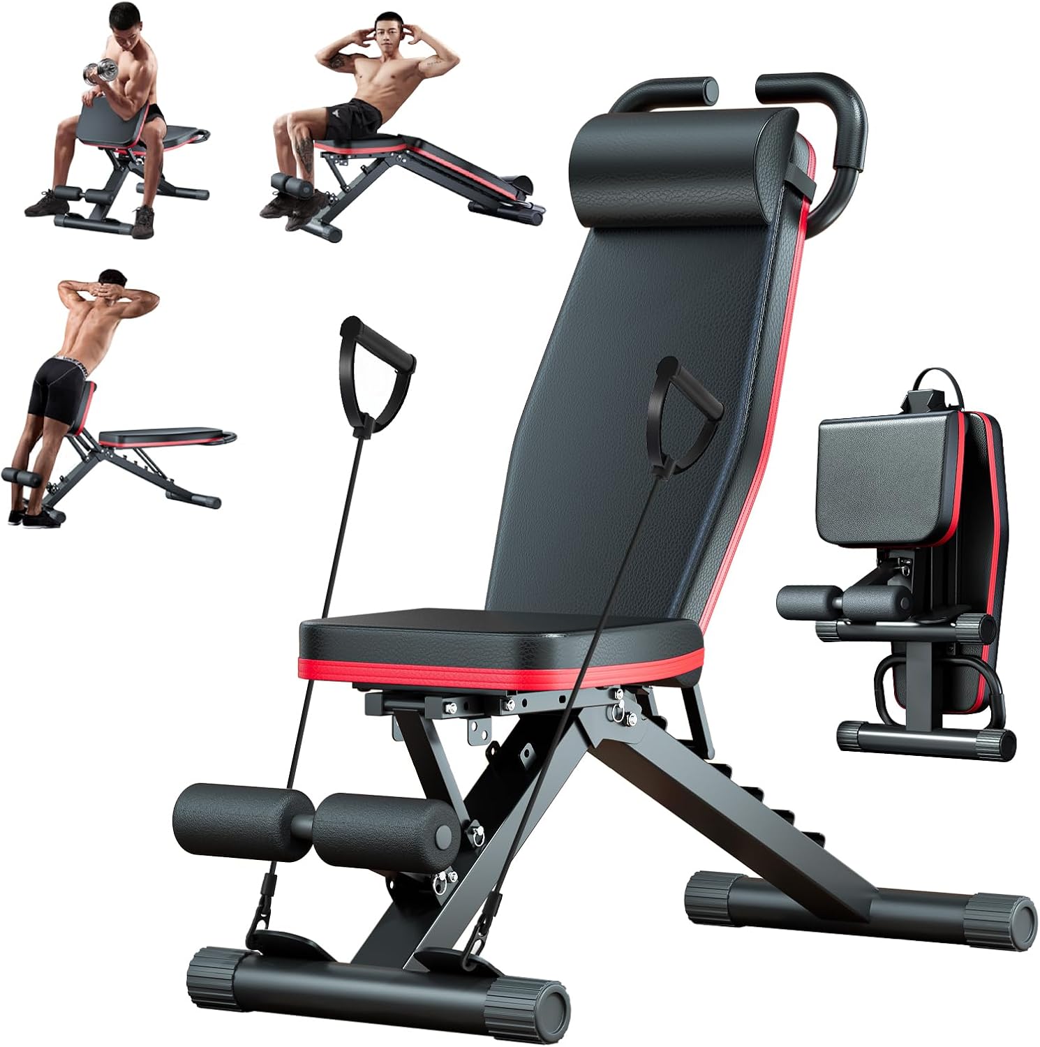 2026 Adjustable Weight Bench - 1000LBS Foldable Workout Bench for Home Gym | Leg Extension, Foldable Incline Decline