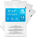 100 Count 5x7 Clear Poly Bags with Suffocation Warning, 1.5 Mil
