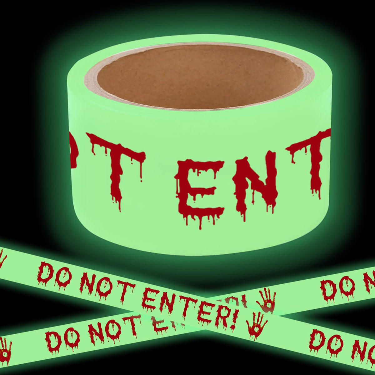 Glow in The Dark Halloween Decorations Caution Tape 2inx16.4ft