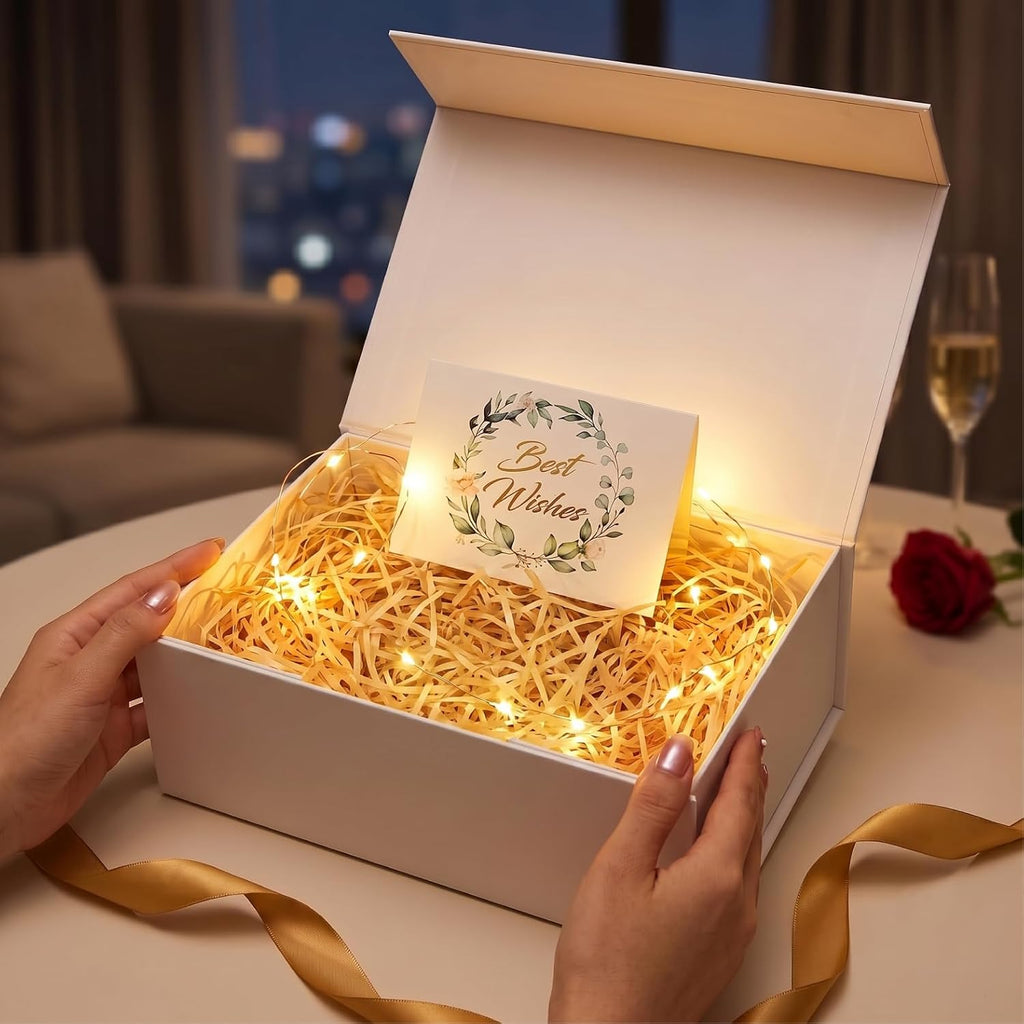 White Gift Box, 13x10x5'' Gift boxes for Presents with Lids