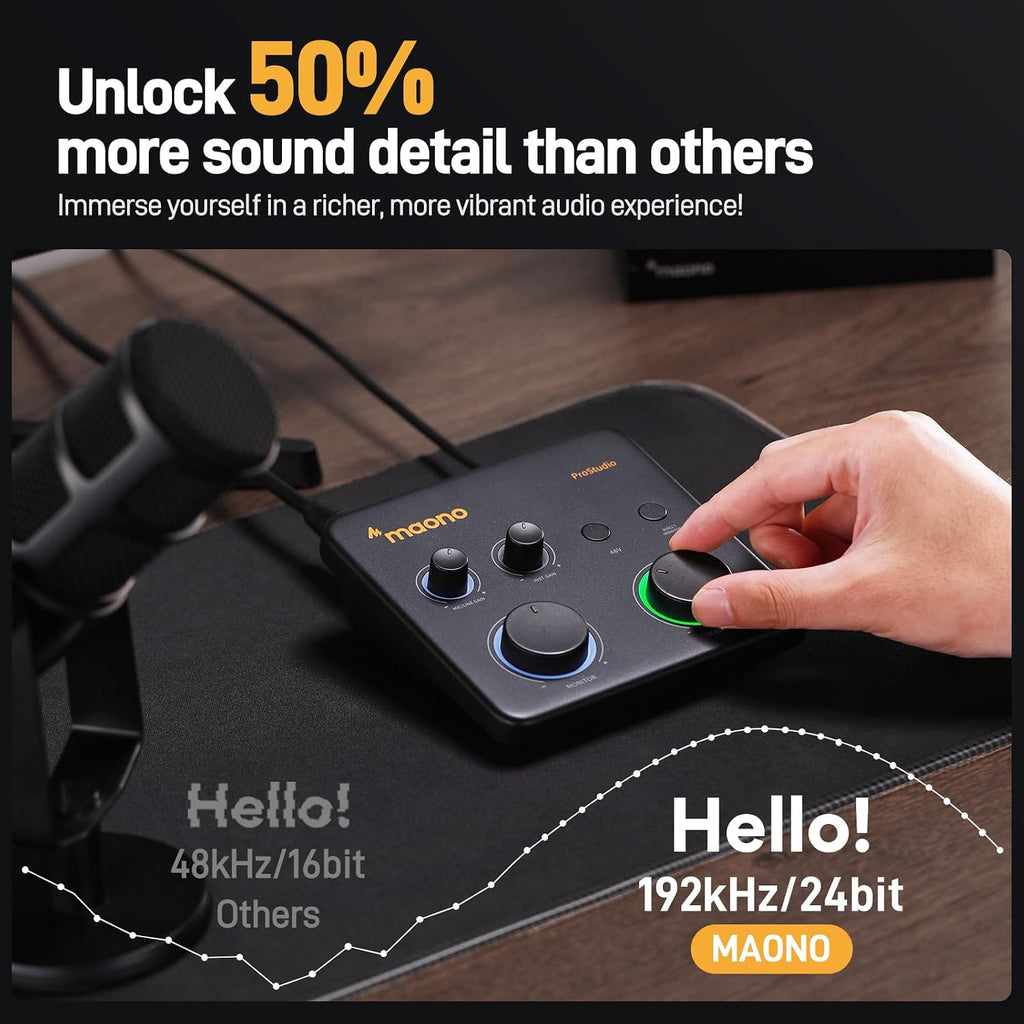 PS22 Lite USB Audio Interface for PC for Guitar & Vocals Streaming | Low-noise preamp, 24-bit/192kHz, loopback, ASIO