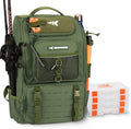 KarryAll Fishing Backpack with Rod Holder 4 Tackle Boxes, 40/26L | Tackle Bag Storage Fishing Gear and Equipment