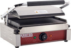 Commercial Electric Panini Sandwich Grill with Smooth Plates