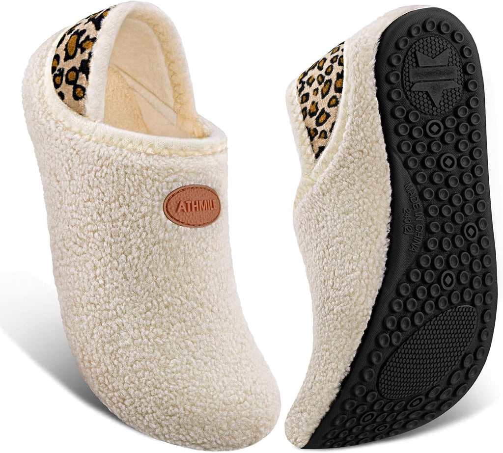 Mens Womens House Slippers Soft Slip-on Slipper Socks Non-Slip Indoor Outdoor House Shoes for Home Bedroom Travel
