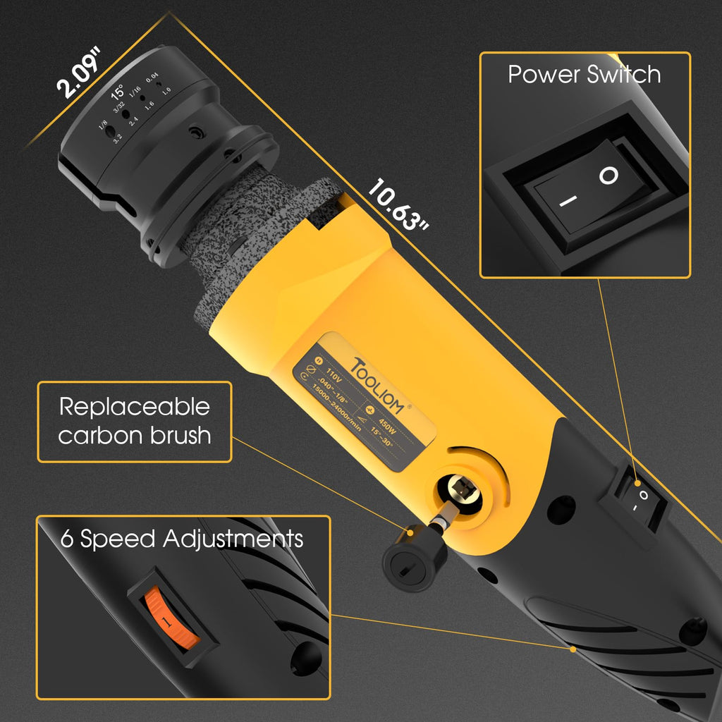 TOOLIOM 110V Tungsten Electrode Sharpener, 4 Sizes and 3 Angles