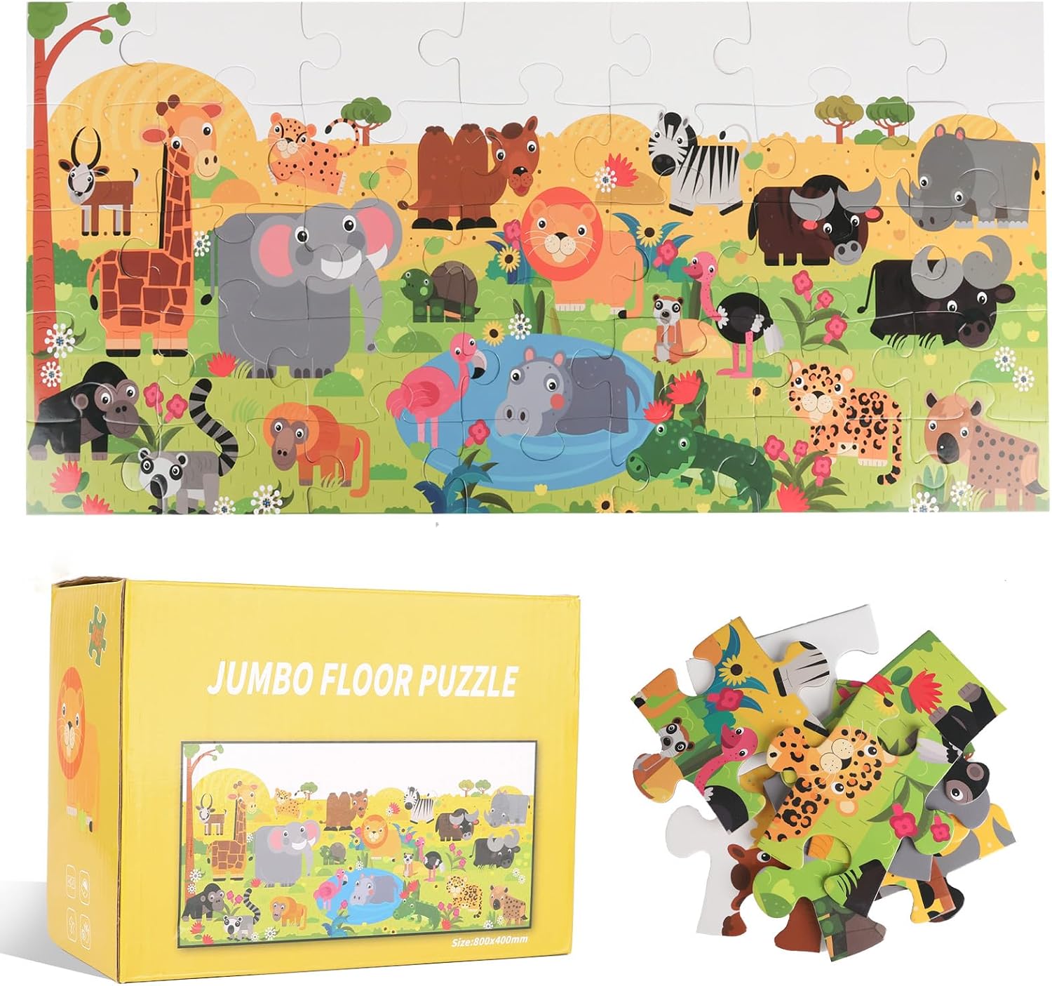Jumbo Floor Puzzle for Kids, Large Jigsaw Puzzles 35 Piece for Kids Ages 3-5,Preschool Learning & Education Toys