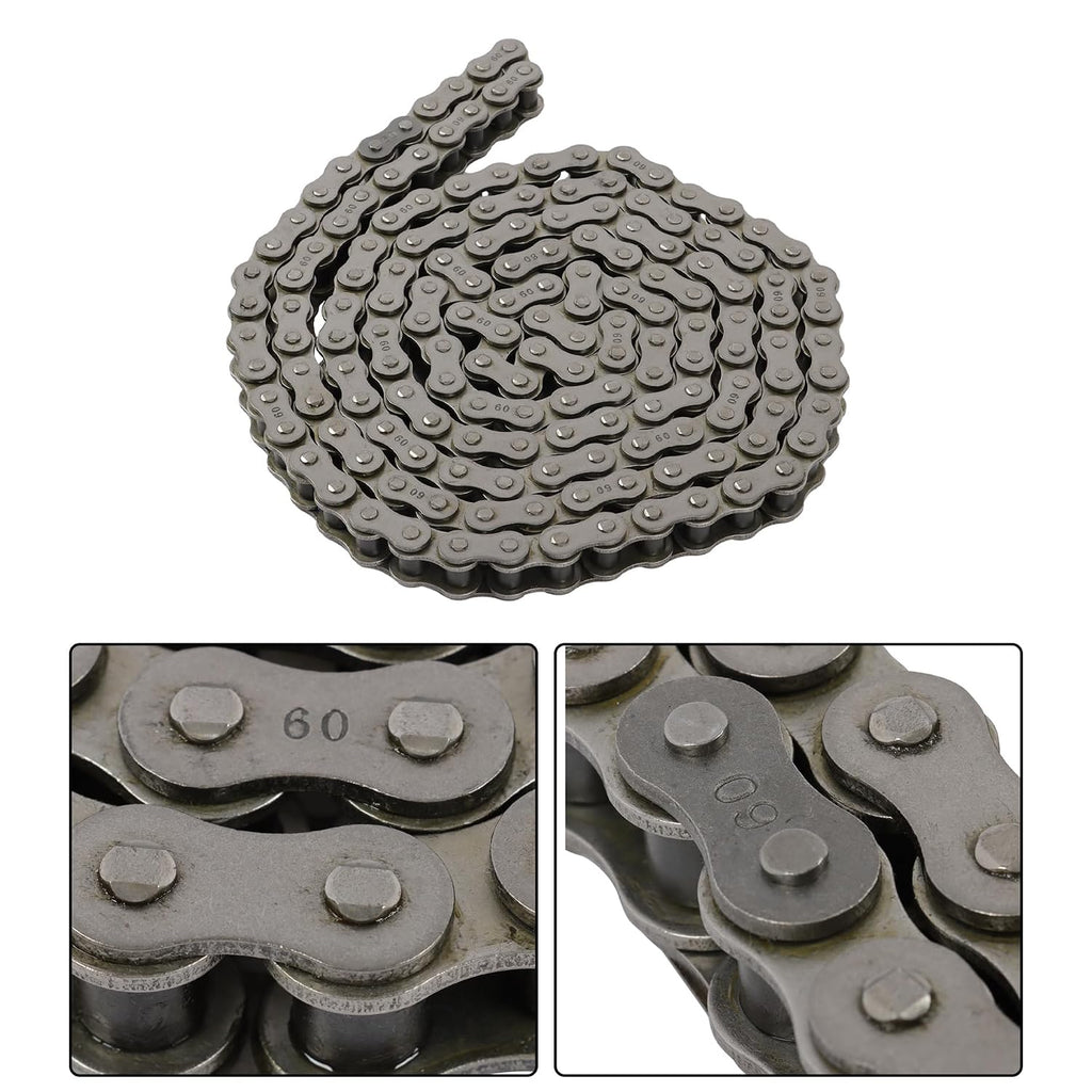 kimllier #60 Roller Chain 10 Feet, Heavy Duty Industrial Drive Chain