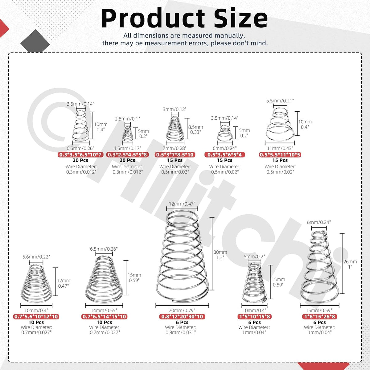 149PCS 15 Sizes Spring Assortment Kits Stainless Steel Compressed Springs Extension Springs for Shop and Home