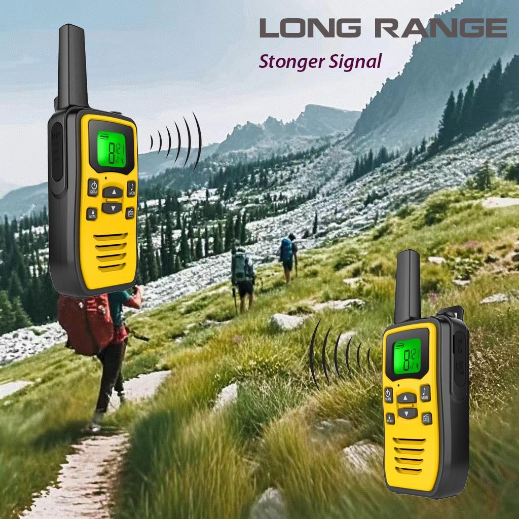 Rechargeable Walkie Talkies for Adults, Long Range Two Way Radios with NOAA Weather Alert, 36 Channels FRS/GMRS Radio