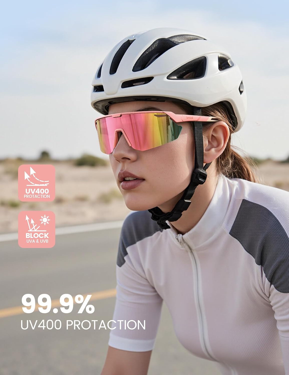 24g Polarized Sports Sunglasses for Men Women - UV400 Protection Sun Glasses for Baseball Running Cycling Fishing