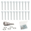 Galvanized Concrete Screws, 3/8" x 3" -20PCS Masonry Screws for Concrete, Hexagon Head Anchor Bolts for Concrete and