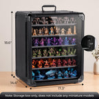 X-Large Stackable Miniature Carrying Case, 6 Adjustable Metal Trays