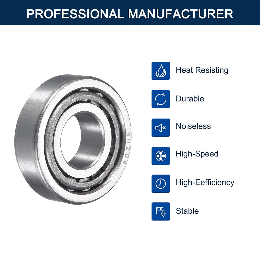 2 Pack 30204 Tapered Roller Bearing Cone and Cup Set