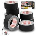 Black Gaffers Tape 2 Inch x 30 Yards Bulk - 8-Pack (720ft), Residue-Free Matte Black Gaffer Tape 2 Inch