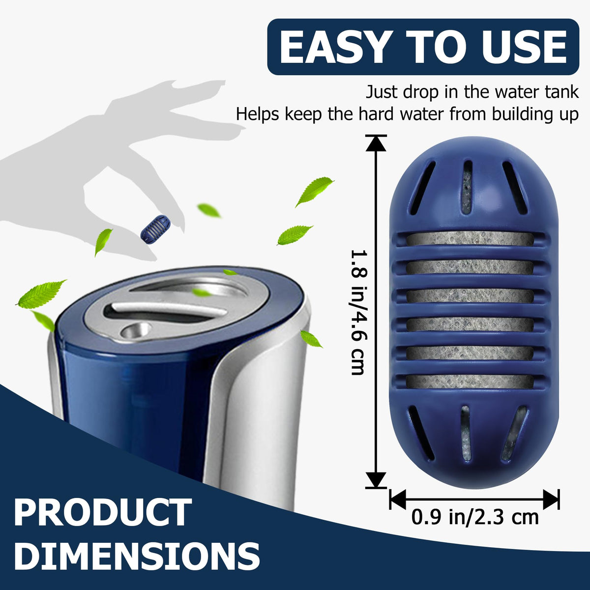 Demineralization Cartridge Replacement for HoMedics Humidifiers, 20 Pack