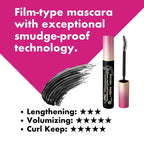 KISSME Heroine Make Advanced Film Mascara | Volume & Curl | Black