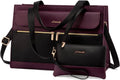 Laptop Bag for Women 17.3 Inch Laptop Tote Work Bags Professional Leather Computer Briefcase Waterproof Handbag