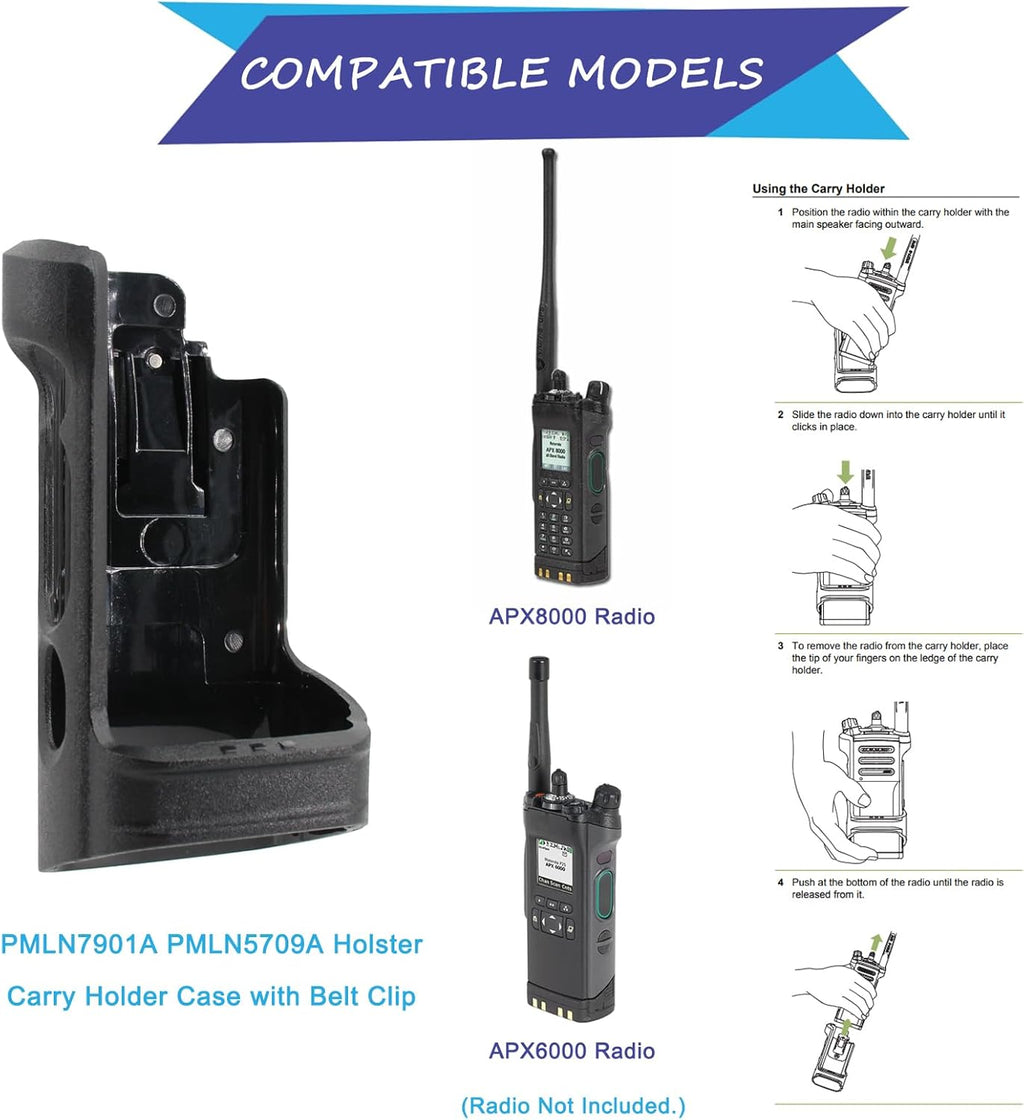 1PC APX6000 APX8000 Radio Holster PMLN7901A PMLN7901 Fit for Motorola APX 6000 APX 8000 PMLN5709A PMLN5709 Carry