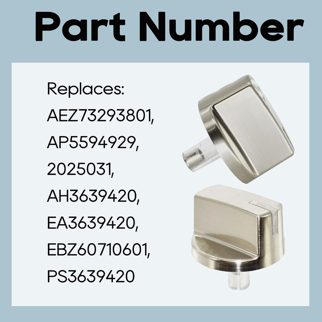 5 Pack Replacement Burner Control Knob Assembly, AEZ73293801