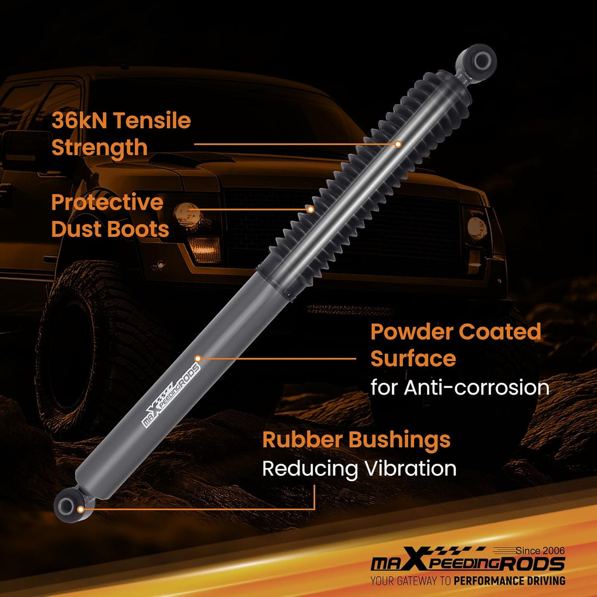 maXpeedingrods 0-3" Rear Shocks for Dodge Ram 2500 2WD/4WD 2003-2013