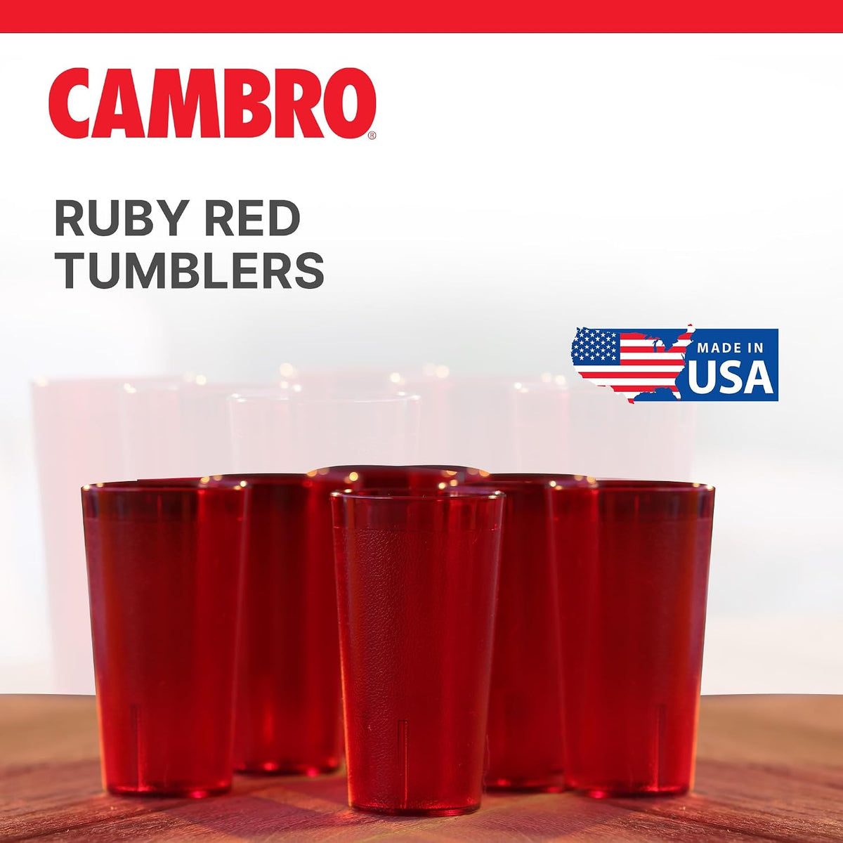 16 Ounce (oz) Restaurant Grade Beverage Tumblers (6 Pack) - Drinking Glasses, Stackable, BPA-Free, Shatter-Proof