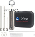 Meat Injector Kit for Smoker with 3 Marinade Flavor BBQ Injector Syringe Needles, Injector Marinades for Meats