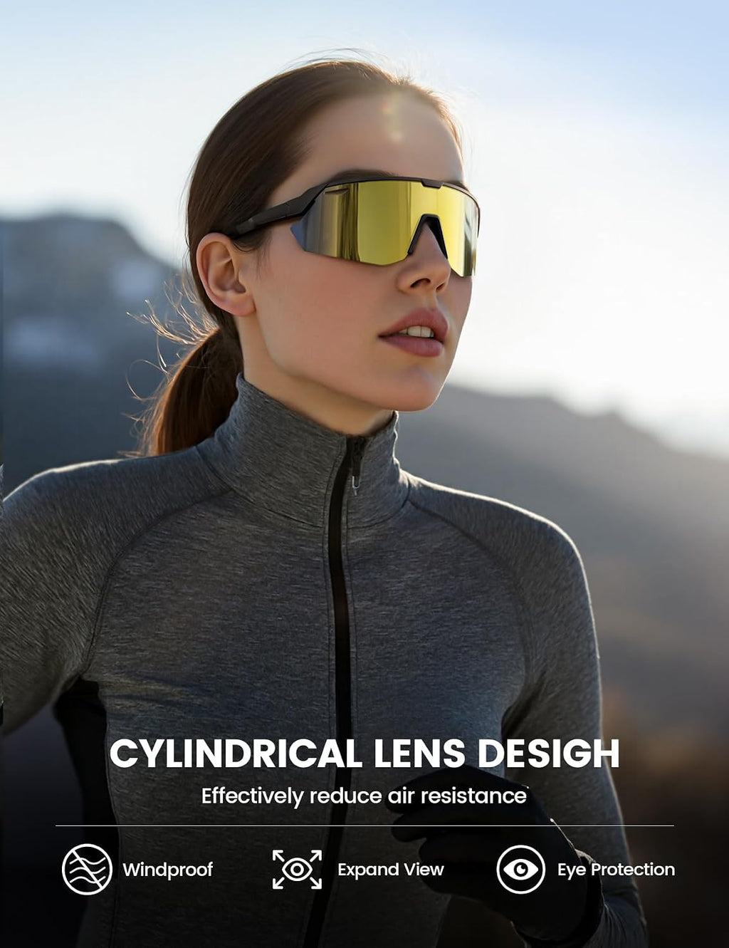 24g Polarized Sports Sunglasses for Men Women - UV400 Protection Sun Glasses for Baseball Running Cycling Fishing