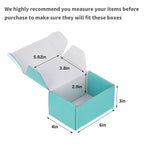 50 Pack 6x4x3 inches Shipping Boxes Teal, Corrugated Small Cardboard Boxes for Mailing Packing