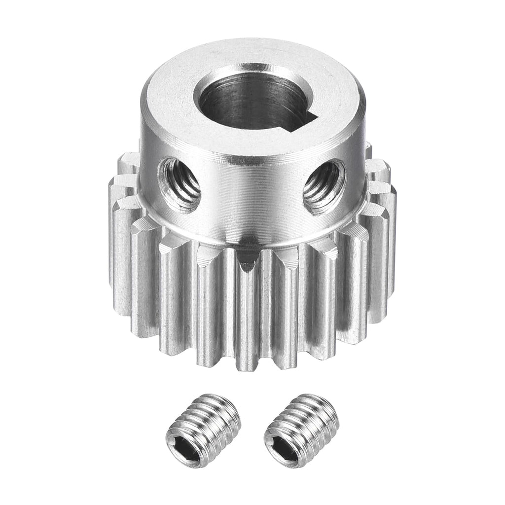 DTGN Spur Gear 1Mod 20 Teeth 10mm Thickness 8mm Bore 3x1.4mm Keyway