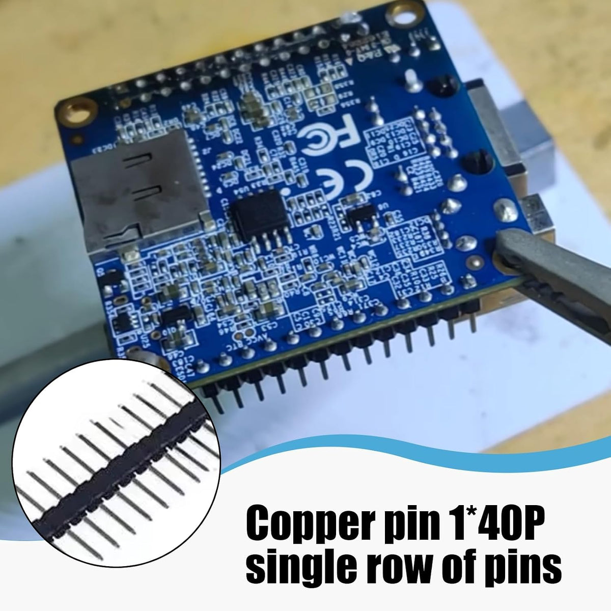 20Pcs 40 Pin Male Header Pins 2.54mm
