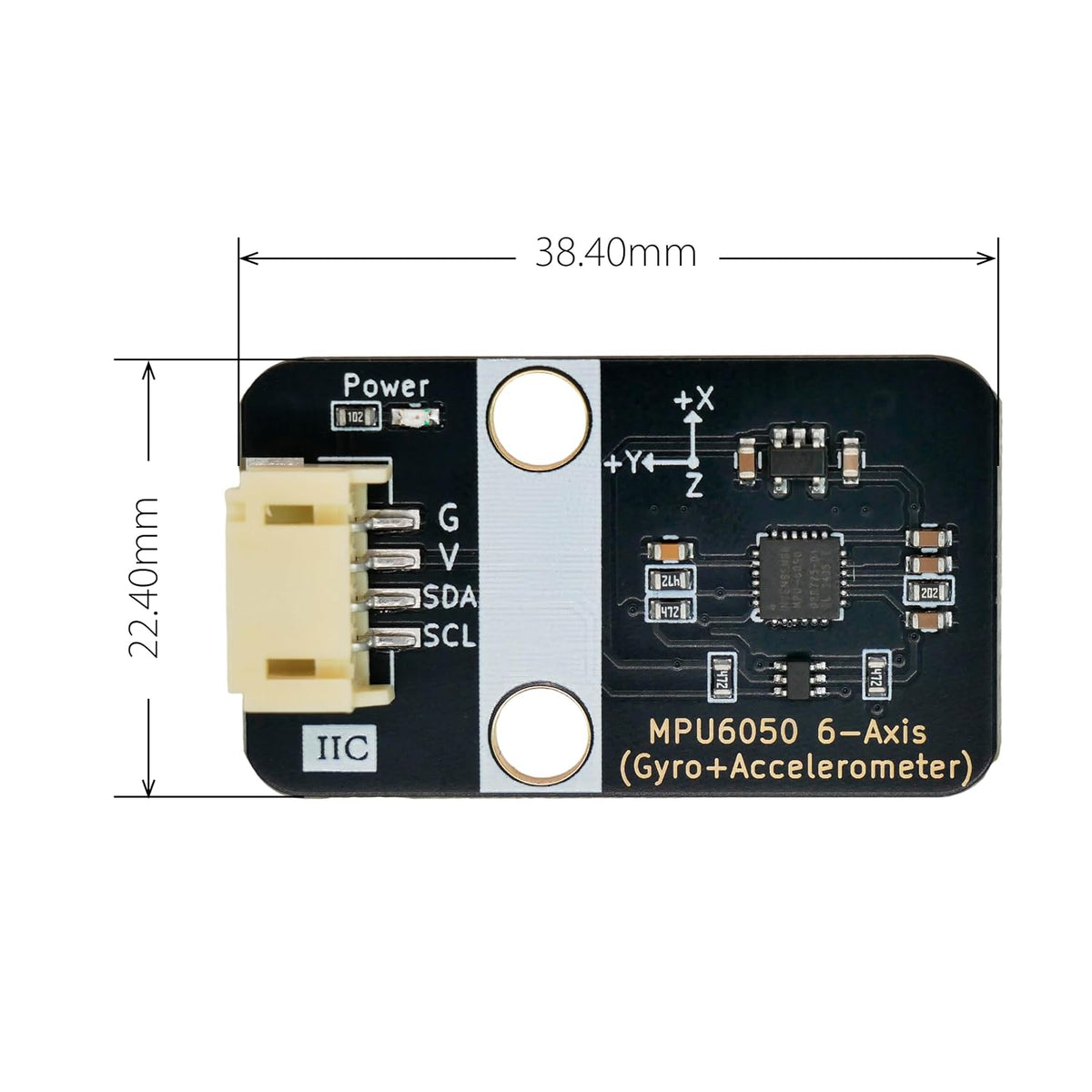 MPU6050 Accelerometer, I2C Gyroscope Module for ESP32 Arduino Raspberry Pi