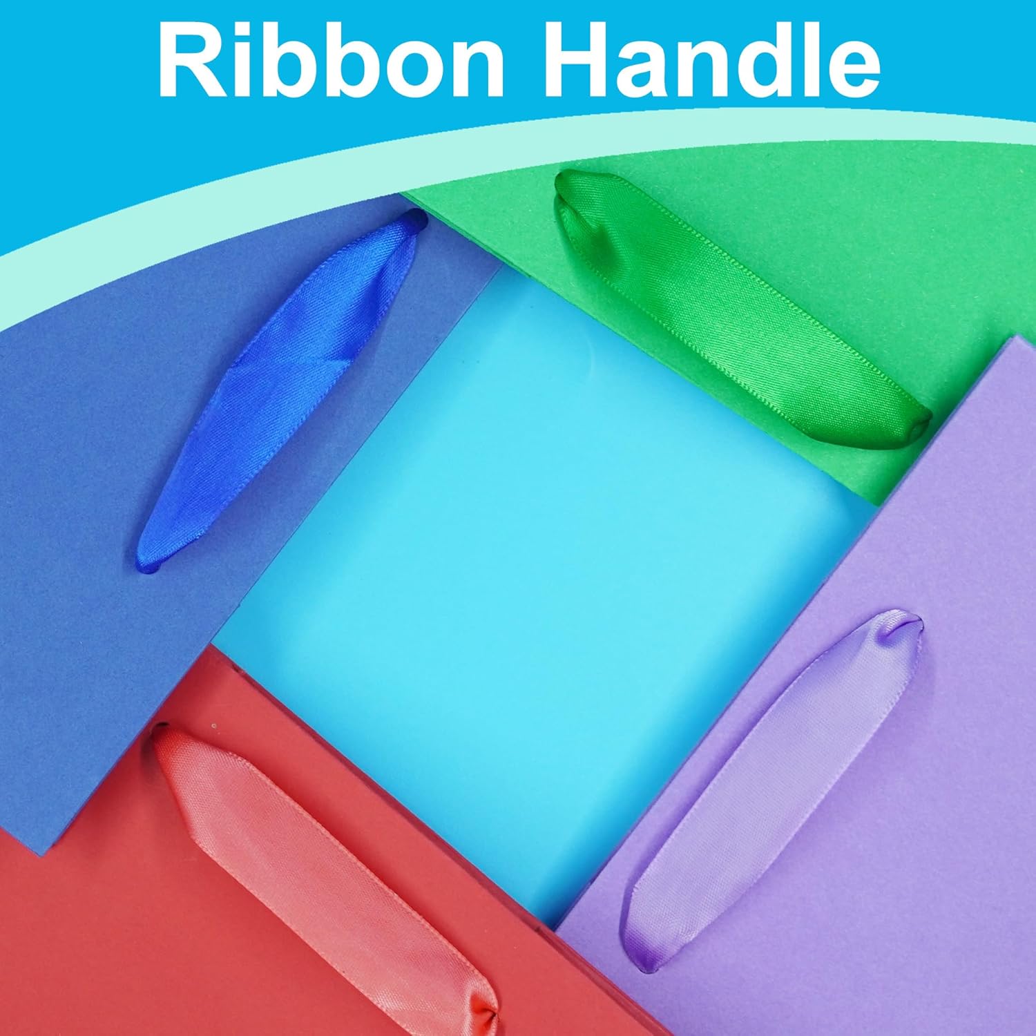 8 Pcs Medium Gift Bags With Handles: 8x5x10 Rainbow Colour Gift Bags Kraft Paper Party Favor Bags With 16 Tissues For