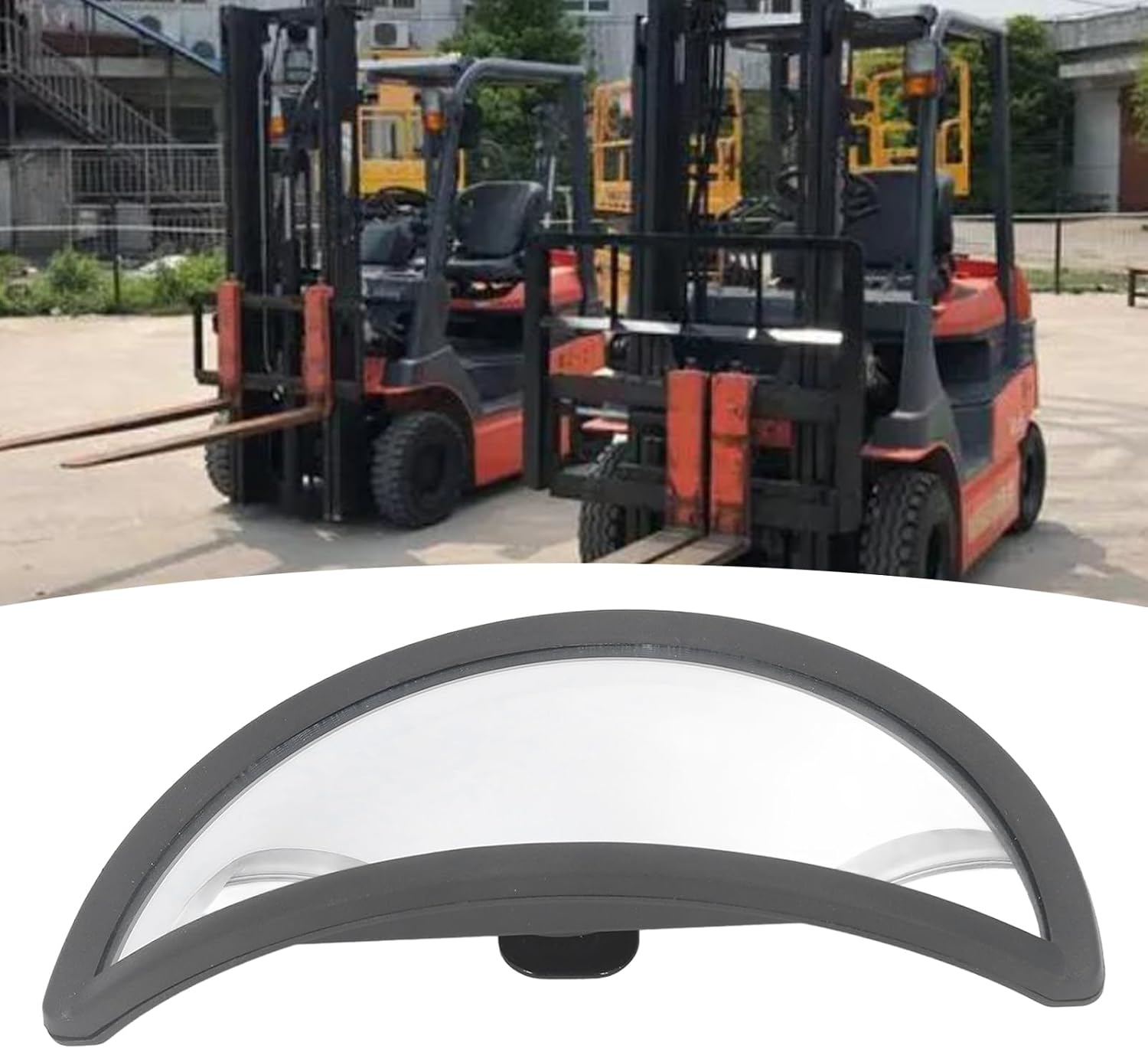 1 Pc Rearview Mirror Blindspot for Forklift, ABS and Glass Safety Security Half Dome Mirror, Convex Mirror for Most