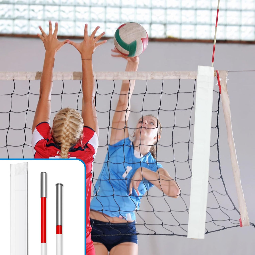 Volleyball Antenna Pole Set Volleyball Training Equipment Beach Sports Indoor Outdoor Accessories Fiberglass