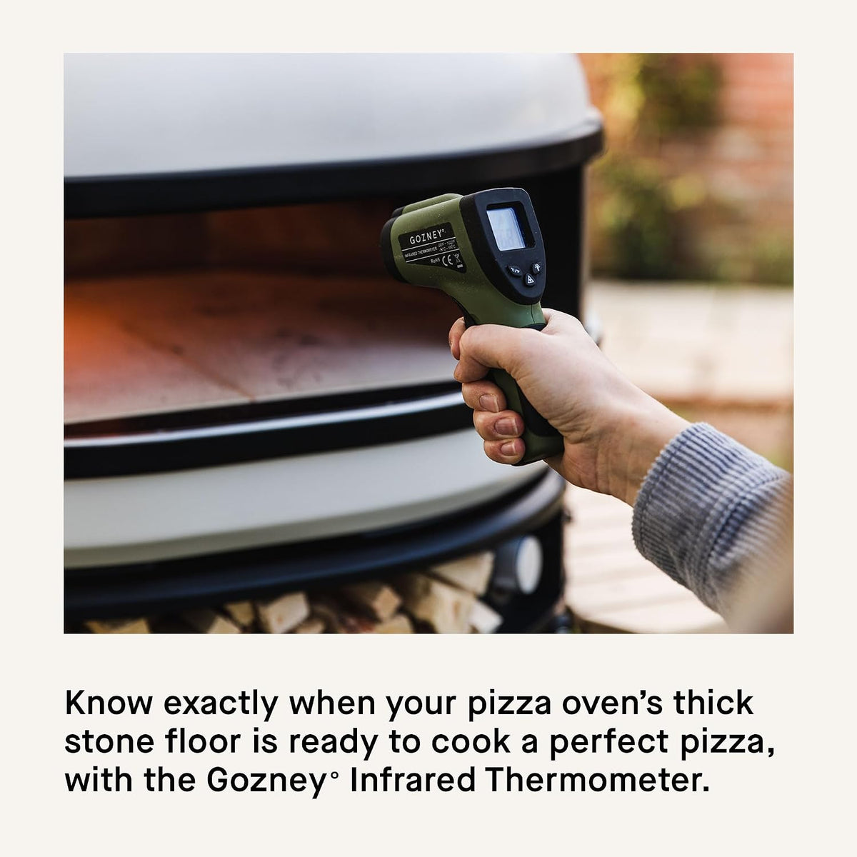 Infrared Thermometer, Built-in Laser Thermometer with LED Screen