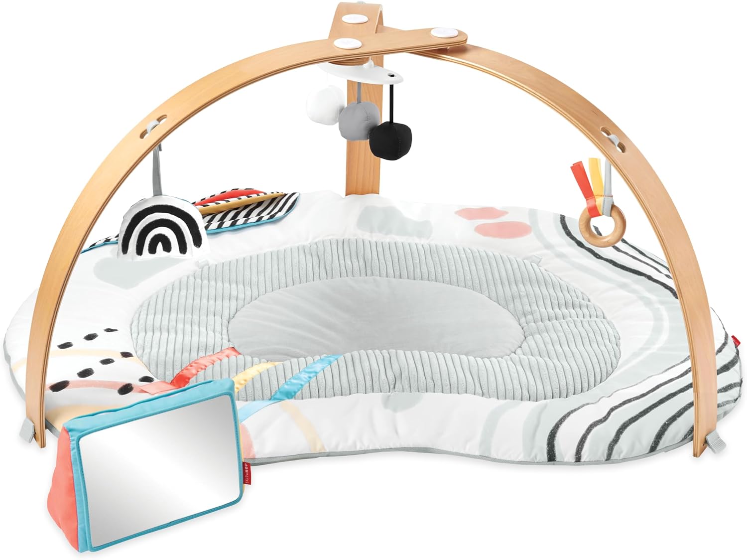 Skip Hop Baby Play Gym Montessori-Inspired 3-in-1 Sensory Tummy Time Activity Mat with 25+ Developmental Activities 4
