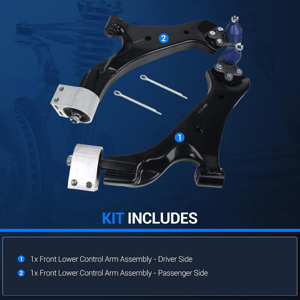 Autoround Front Lower Control Arm w/Ball Joint Compatible with 2010-2017 Chevy Equinox, GMC Terrain, 2pcs - RK623489 RK623488