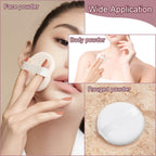 2 Pcs Large Body Powder Container with Sifter and Powder Puff Pink