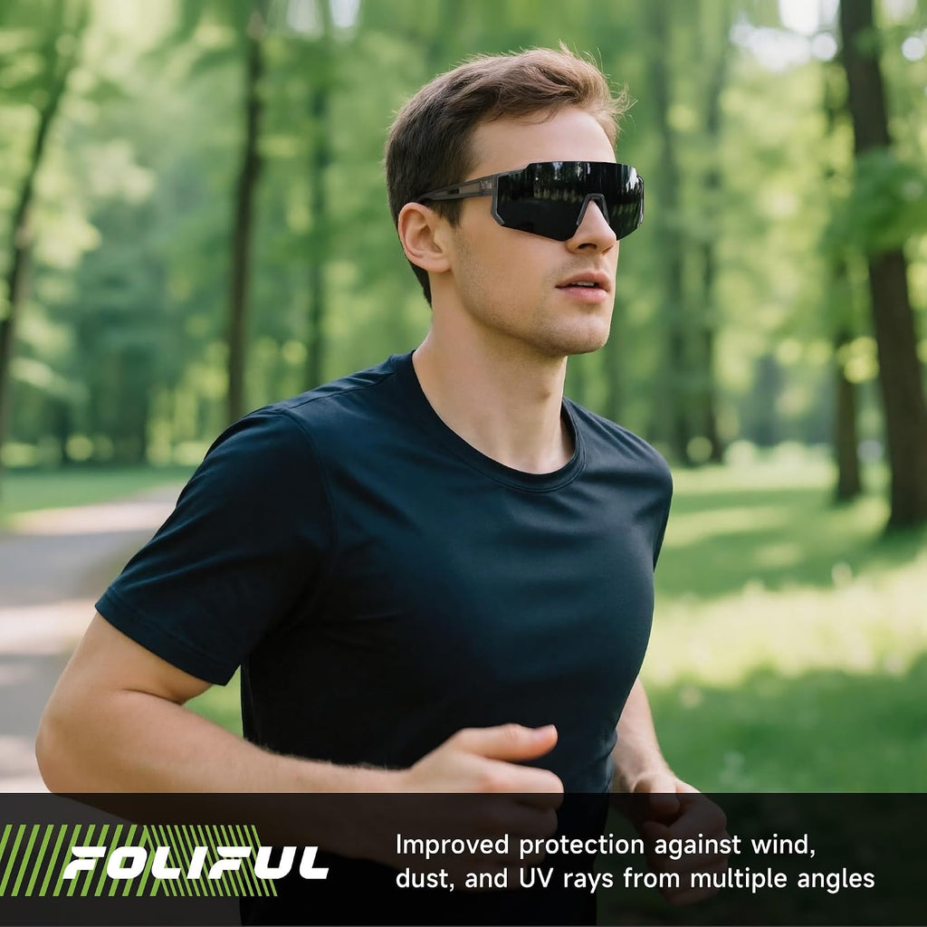 Sports Polarized Sunglasses Men Women for Running Baseball Hiking | 3 Pack Lightweight Sun Glasses with UV Protection