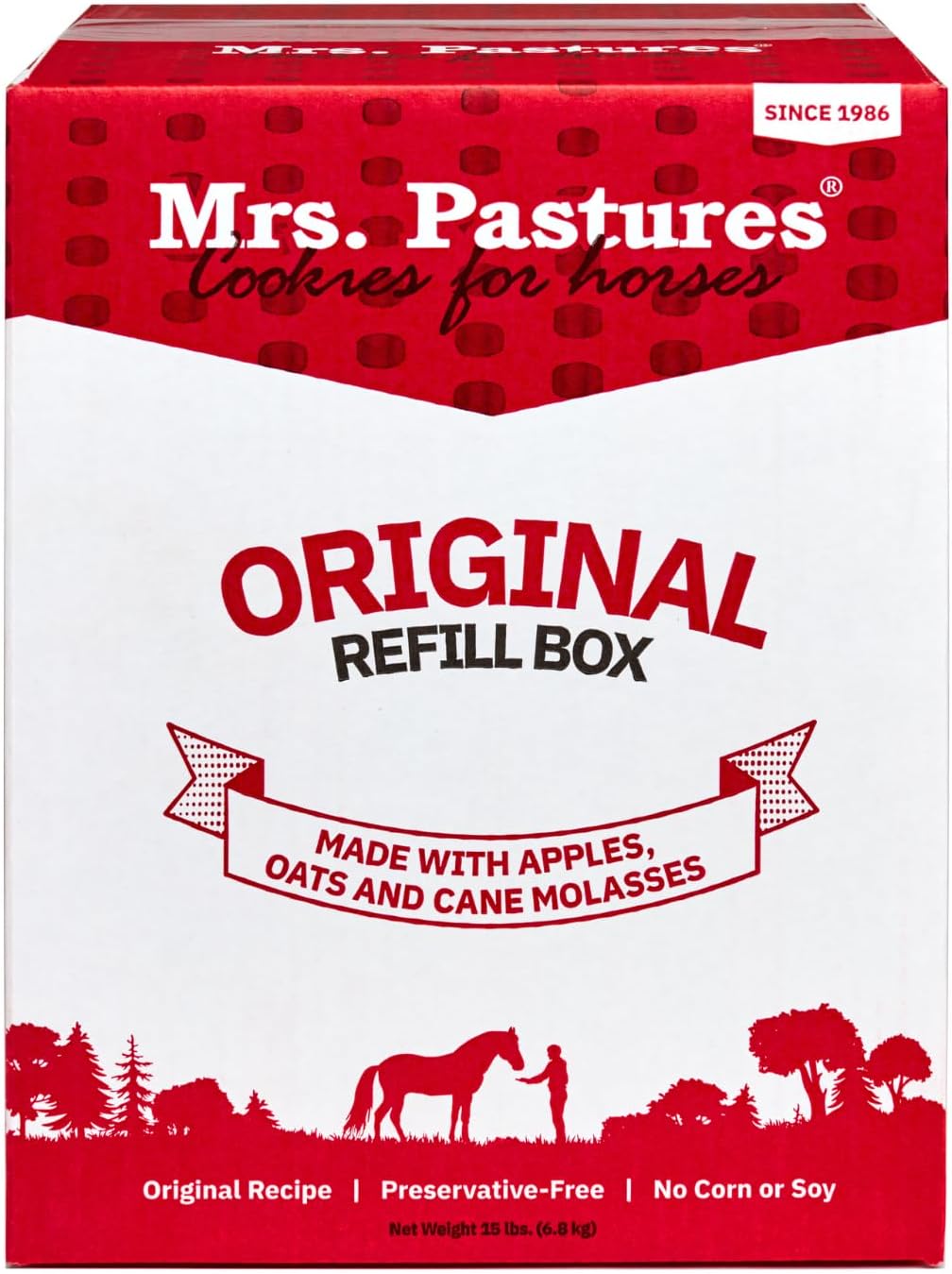 Mrs Pastures Cookies and Treats for Horses - Premium Horse Treats - Made with Apples, Oats, and Rolled Barley