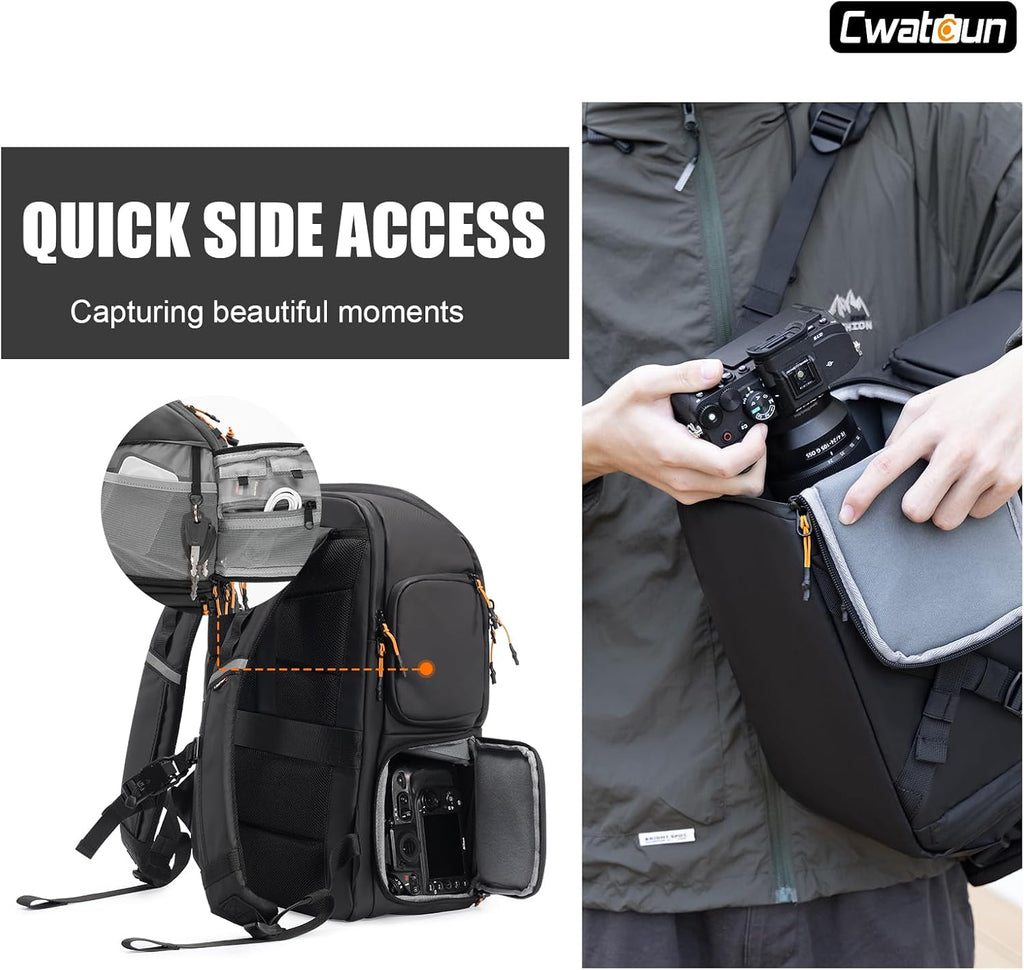 Camera Backpack Professional DSLR/SLR/Mirrorless, Waterproof Hardshell Case Large Camera Bag Outdoor Hiking Travel